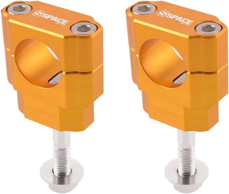 fewfuss Universal Dirt Bike Handlebar Mounts- Motorcycle Handlebar Riser Mounting Kit 1-1/8" Gold - Image 1